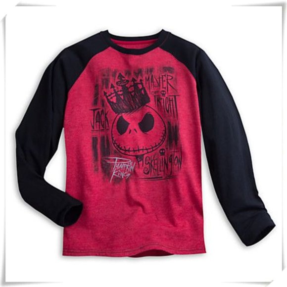 Disney Other - Disney Jack Skellington The Nightmare Before Christmas Raglan Long Sleeve Tee